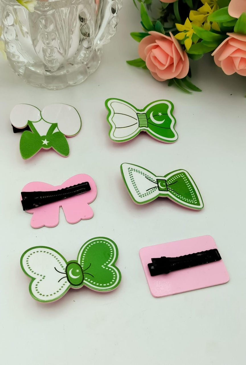 Set Of 6 Kids Independence Hair Pins, Acrylic Hair Pins, 14th August Hair Accessories, Women Girls Hairpins Set Of 6 Kids Independence Hair Pins, Acrylic Hair Pins, 14th August Hair Accessories, Women Girls Hairpins